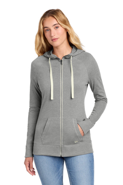 New Era Women's Sueded Cotton Blend Full-Zip Hoodie. LNEA122