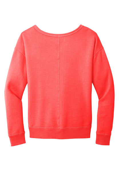 Port & Co Women's Beach Wash Garment-Dyed V-Neck Sweatshirt LPC098V