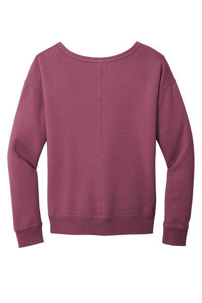 Port & Co Women's Beach Wash Garment-Dyed V-Neck Sweatshirt LPC098V