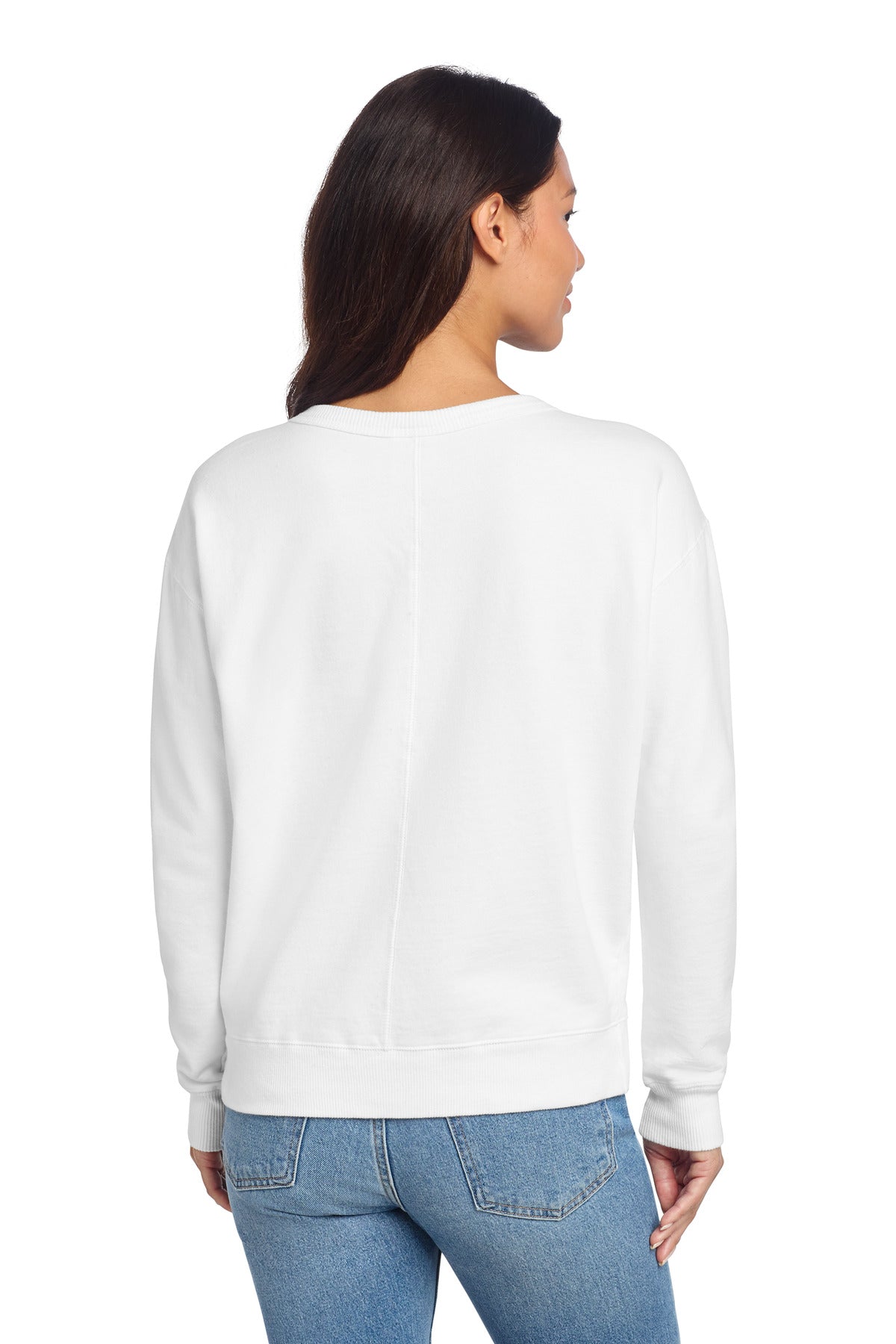 Port & Co Women's Beach Wash Garment-Dyed V-Neck Sweatshirt LPC098V