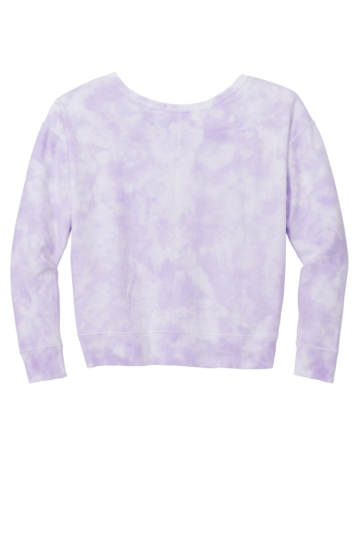 Port & Co Women's Beach Wash Cloud Tie-Dye V-Neck Sweatshirt LPC140V