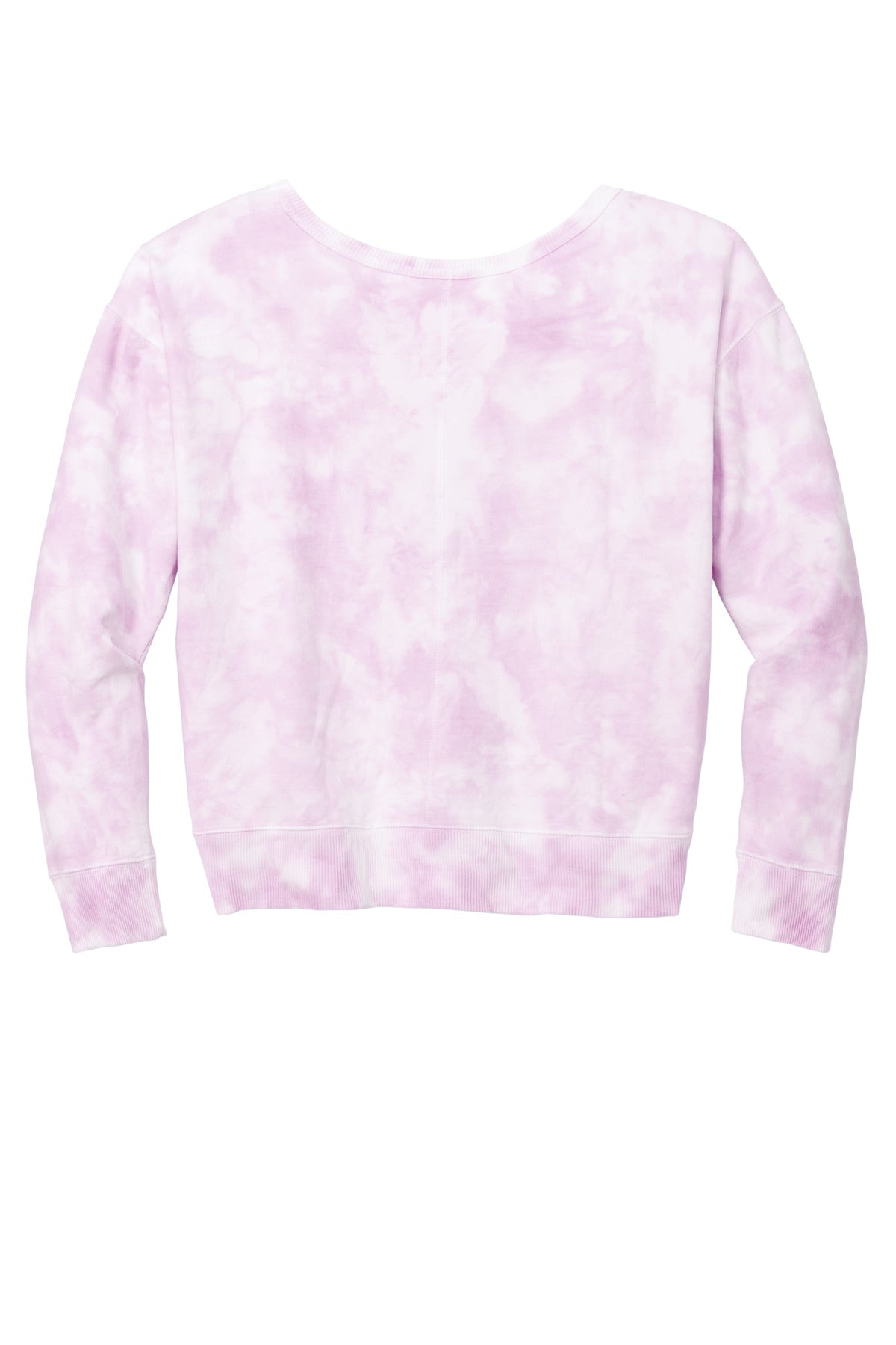 Port & Co Women's Beach Wash Cloud Tie-Dye V-Neck Sweatshirt LPC140V