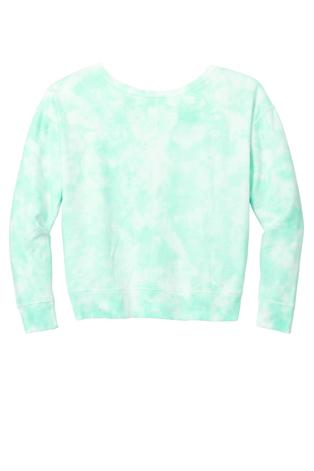 Port & Co Women's Beach Wash Cloud Tie-Dye V-Neck Sweatshirt LPC140V