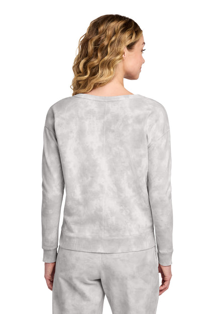 Port & Co Women's Beach Wash Cloud Tie-Dye V-Neck Sweatshirt LPC140V