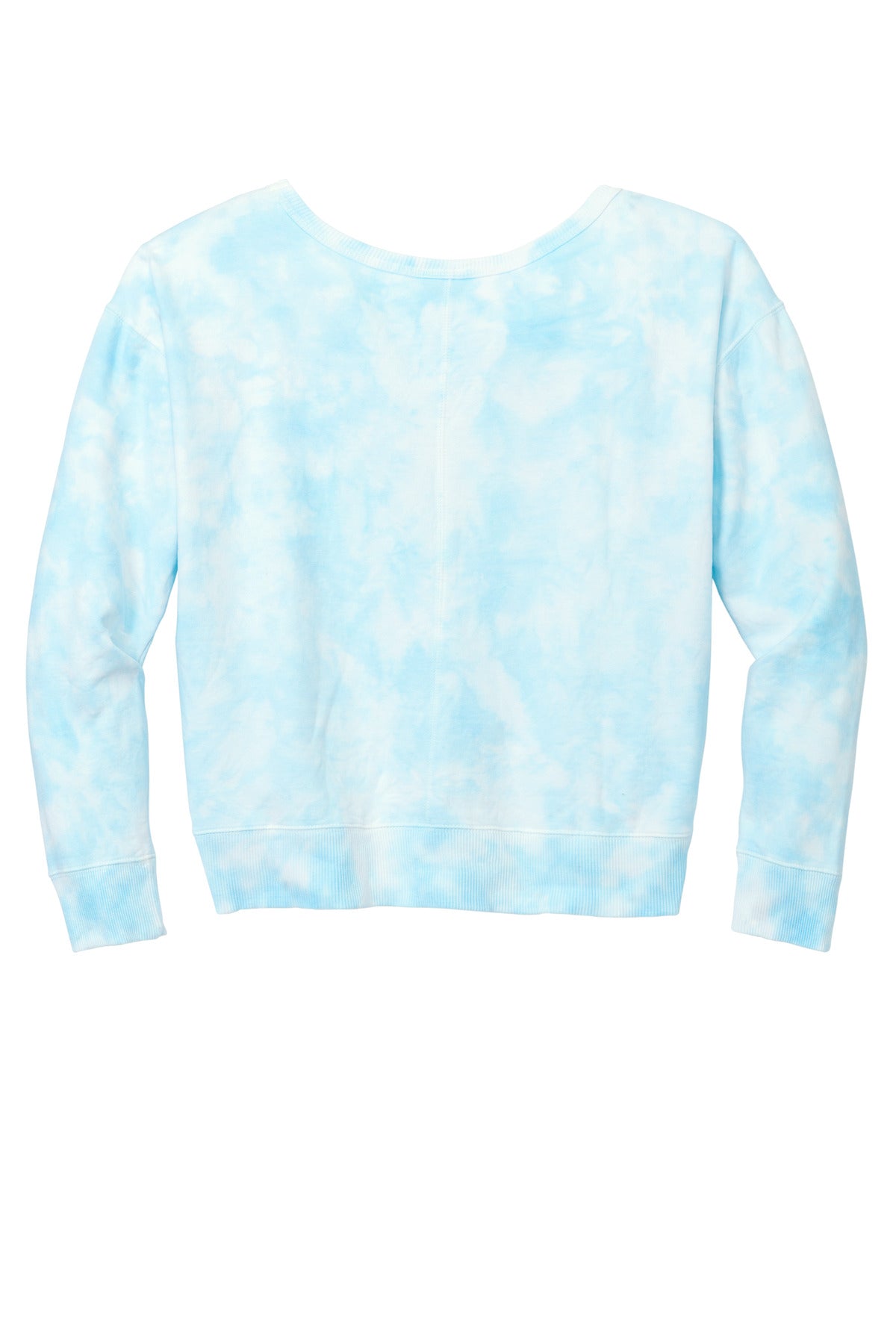 Port & Co Women's Beach Wash Cloud Tie-Dye V-Neck Sweatshirt LPC140V