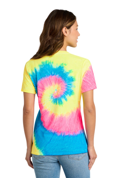 Port & Co Women's Tie-Dye V-Neck Tee.  LPC147V