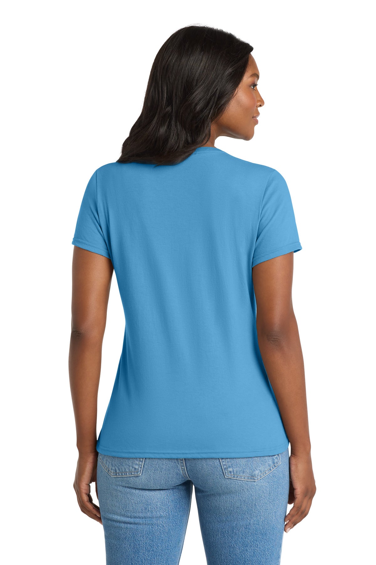 Port & Co Women's Performance Blend V-Neck Tee. LPC381V