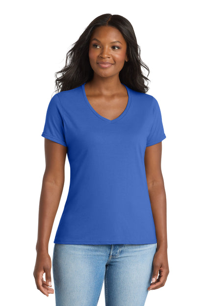 Port & Co Women's Performance Blend V-Neck Tee. LPC381V