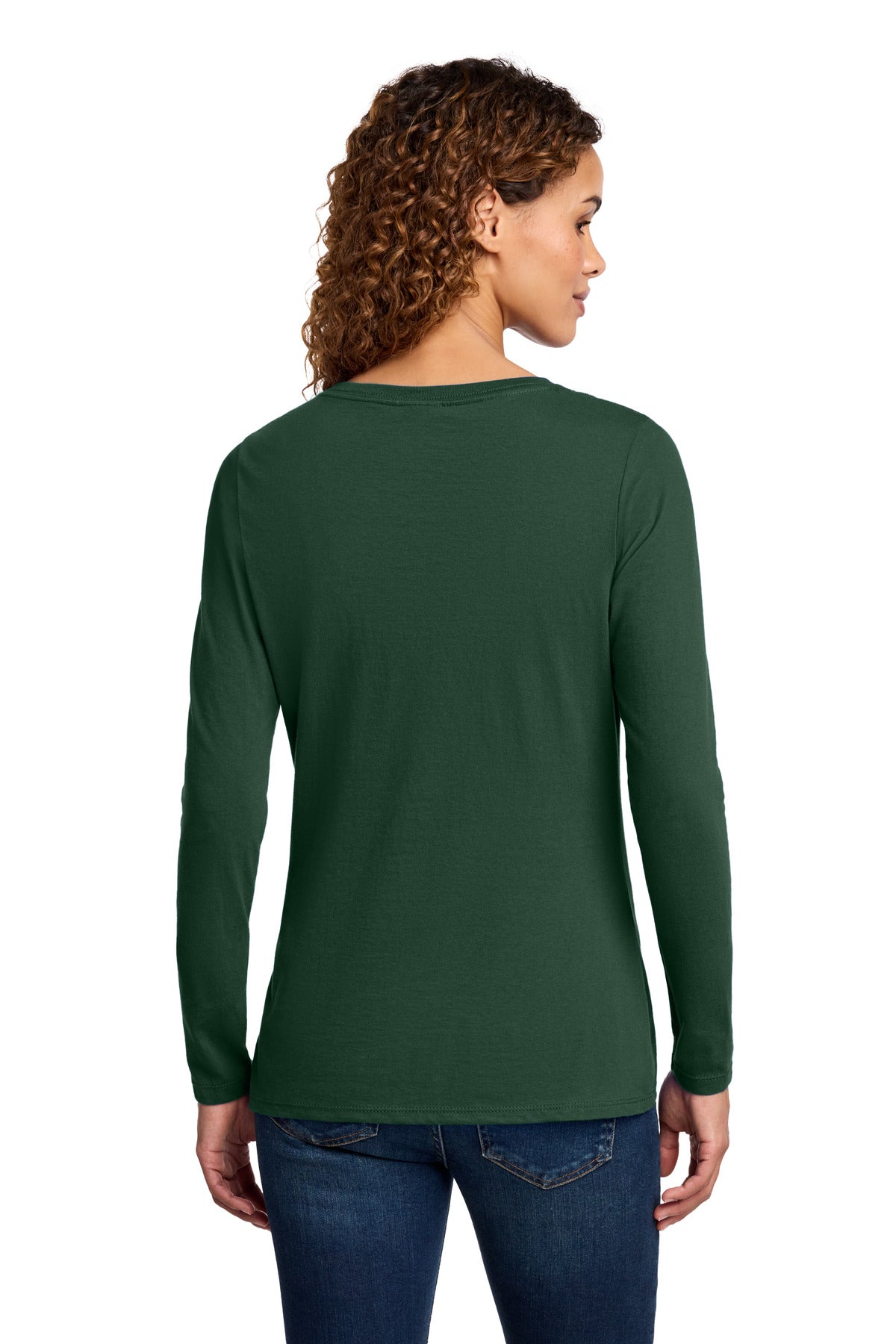 Port & Co Women's Long Sleeve Fan Favorite V-Neck Tee. LPC450VLS