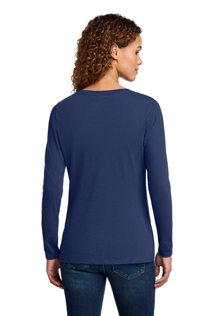 Port & Co Women's Long Sleeve Fan Favorite V-Neck Tee. LPC450VLS