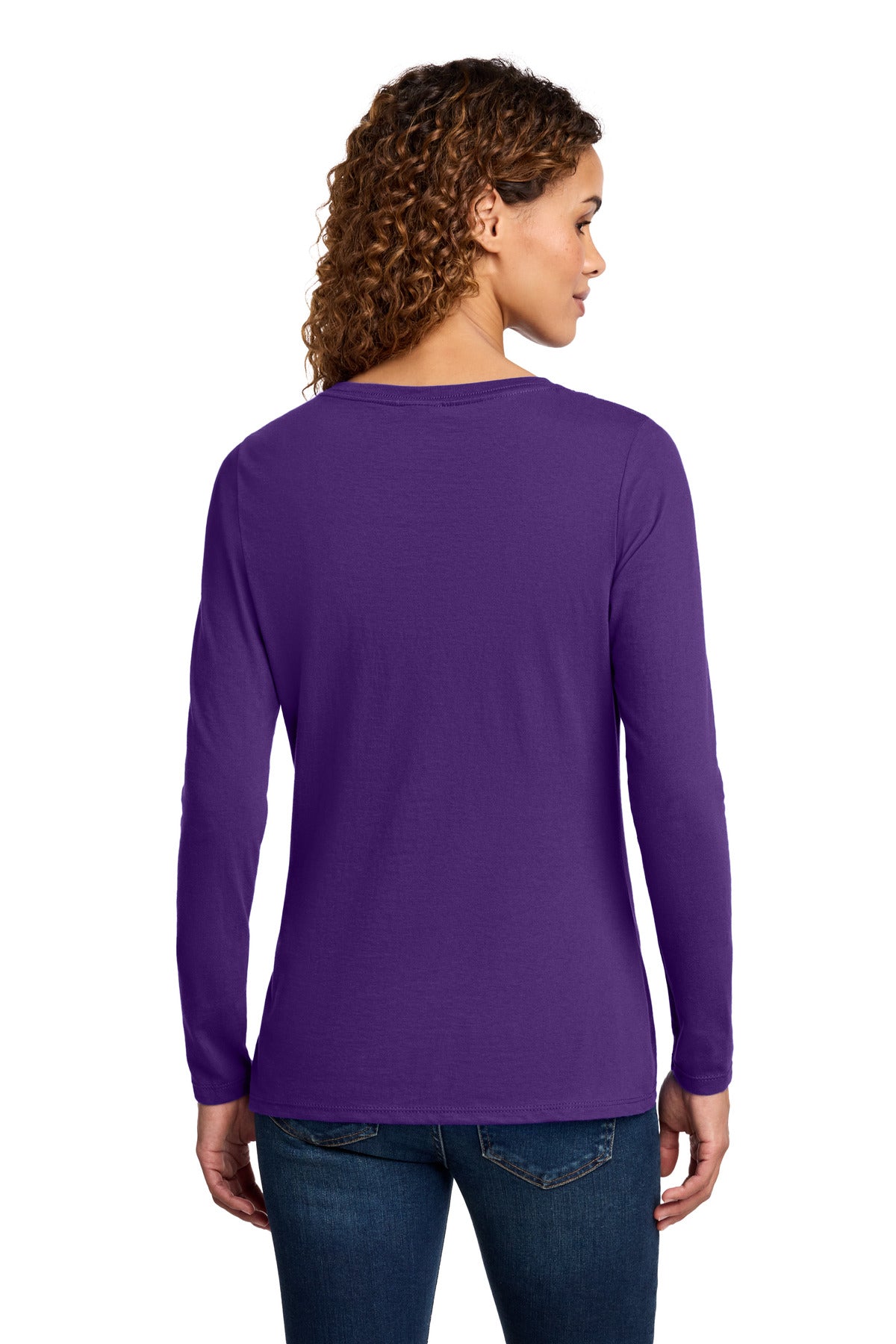 Port & Co Women's Long Sleeve Fan Favorite V-Neck Tee. LPC450VLS