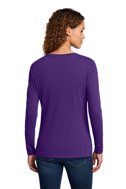 Port & Co Women's Long Sleeve Fan Favorite V-Neck Tee. LPC450VLS