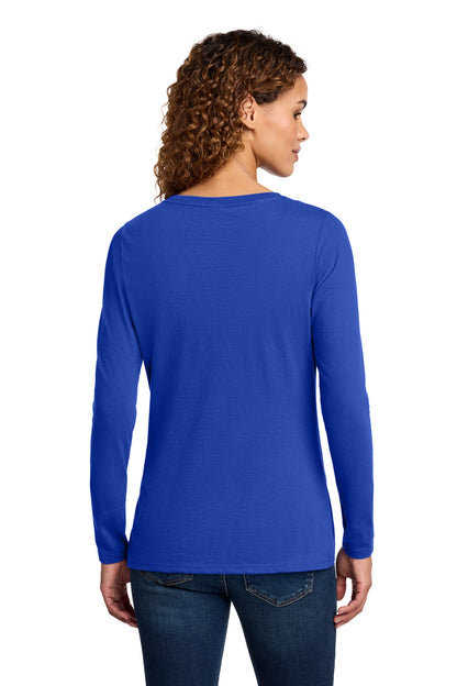 Port & Co Women's Long Sleeve Fan Favorite V-Neck Tee. LPC450VLS