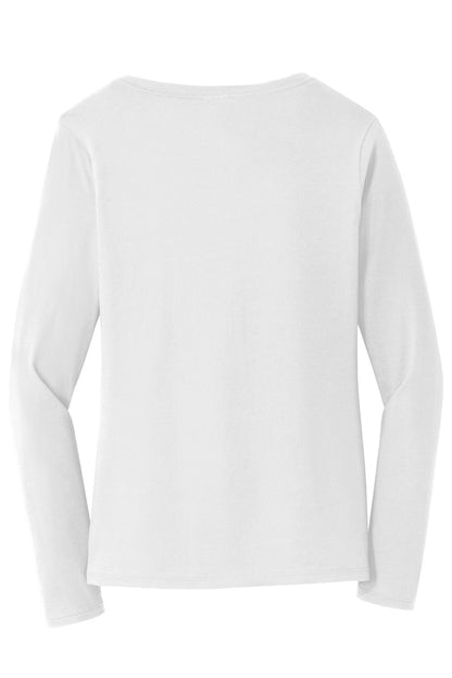Port & Co Women's Long Sleeve Fan Favorite V-Neck Tee. LPC450VLS