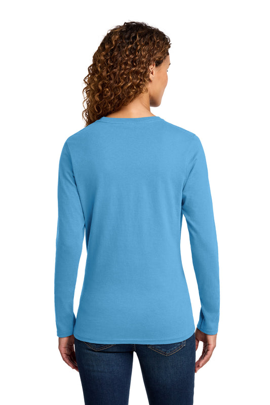 Port & Co Women's Long Sleeve Core Cotton Tee. LPC54LS
