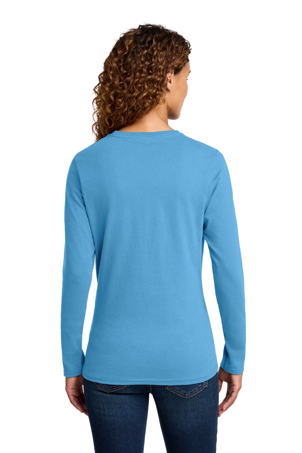 Port & Co Women's Long Sleeve Core Cotton Tee. LPC54LS
