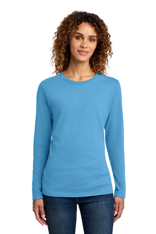 Port & Co Women's Long Sleeve Core Cotton Tee. LPC54LS