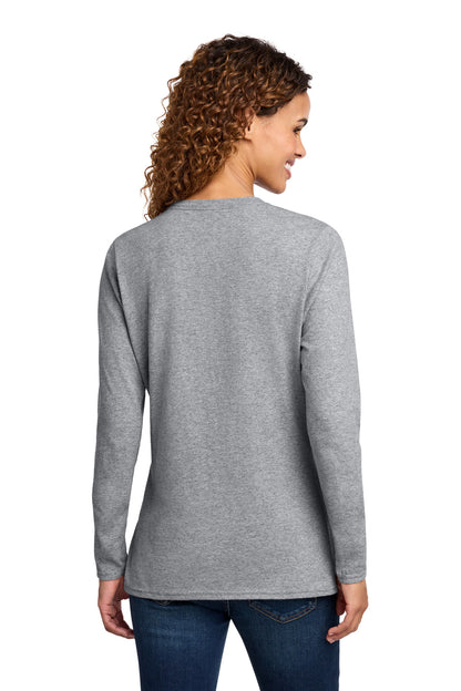 Port & Co Women's Long Sleeve Core Cotton Tee. LPC54LS