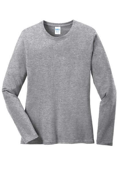 Port & Co Women's Long Sleeve Core Cotton Tee. LPC54LS