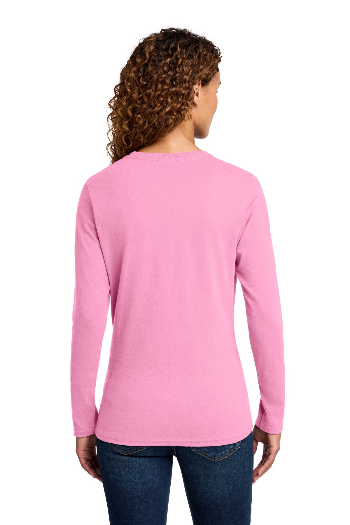 Port & Co Women's Long Sleeve Core Cotton Tee. LPC54LS