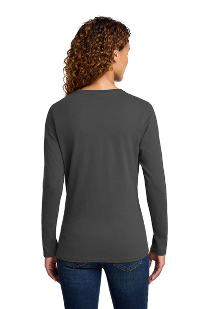 Port & Co Women's Long Sleeve Core Cotton Tee. LPC54LS