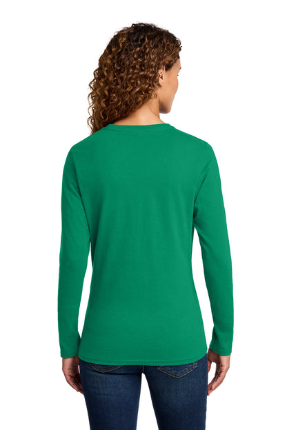 Port & Co Women's Long Sleeve Core Cotton Tee. LPC54LS