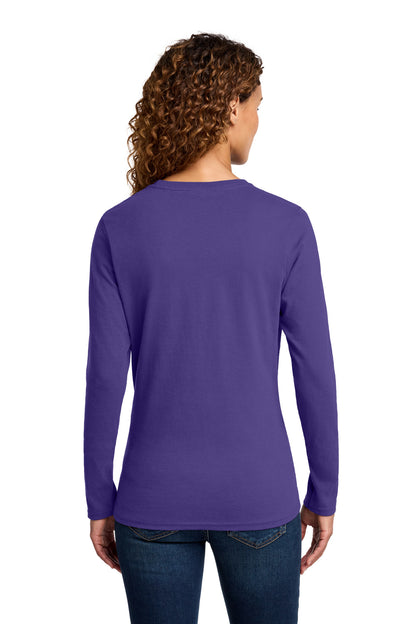 Port & Co Women's Long Sleeve Core Cotton Tee. LPC54LS