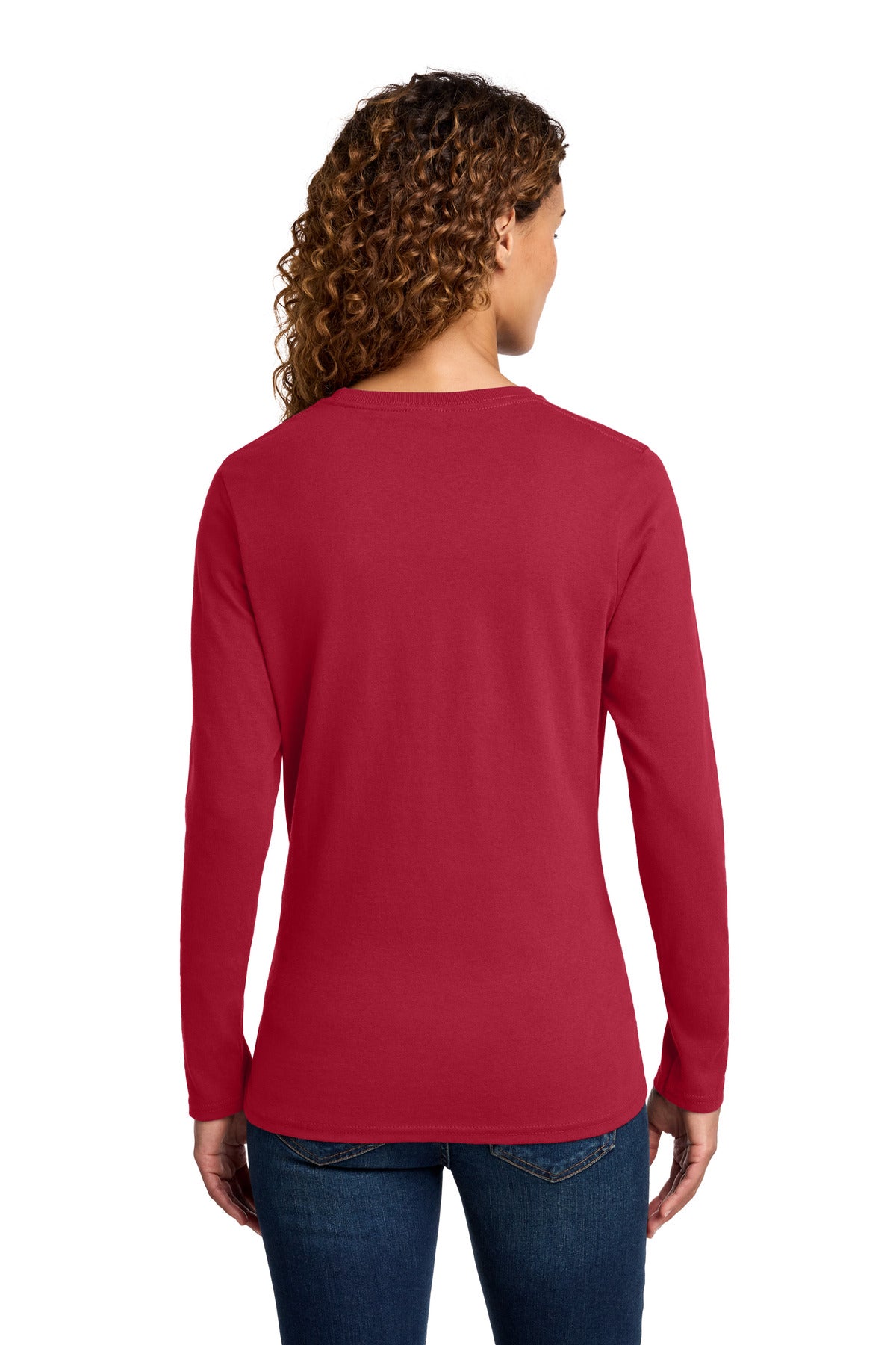 Port & Co Women's Long Sleeve Core Cotton Tee. LPC54LS
