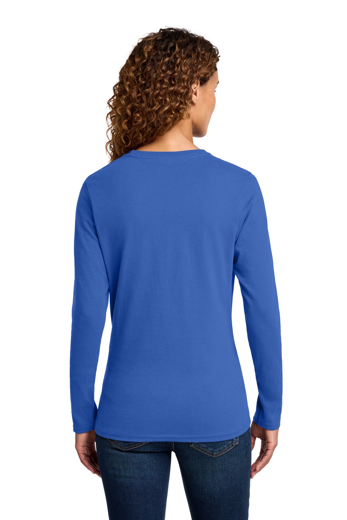Port & Co Women's Long Sleeve Core Cotton Tee. LPC54LS