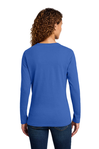 Port & Co Women's Long Sleeve Core Cotton Tee. LPC54LS