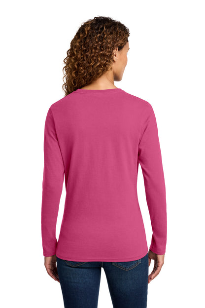 Port & Co Women's Long Sleeve Core Cotton Tee. LPC54LS
