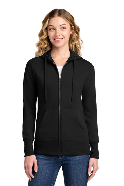 Port & Co Women's Core Fleece Full-Zip Hooded Sweatshirt. LPC78ZH