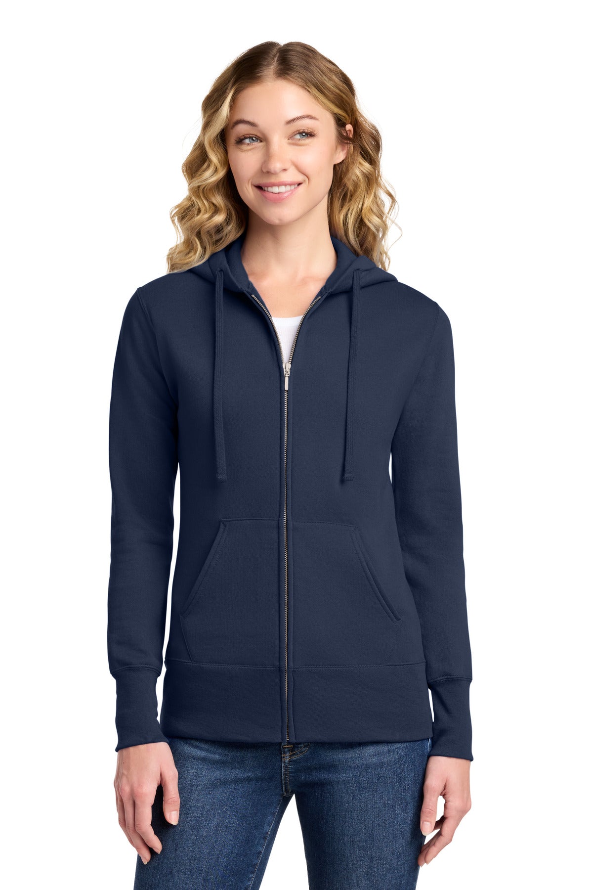 Port & Co Women's Core Fleece Full-Zip Hooded Sweatshirt. LPC78ZH