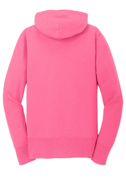 Port & Co Women's Core Fleece Full-Zip Hooded Sweatshirt. LPC78ZH