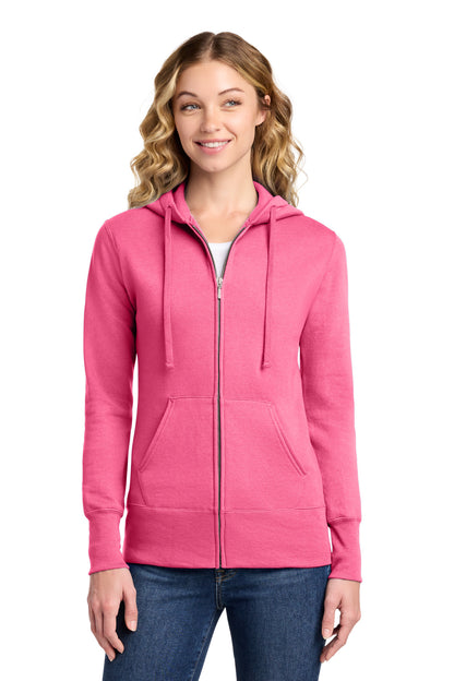 Port & Co Women's Core Fleece Full-Zip Hooded Sweatshirt. LPC78ZH