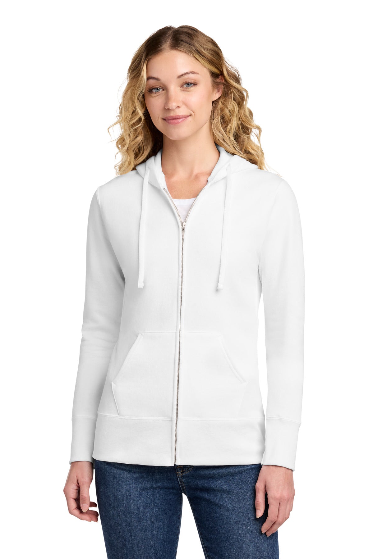 Port & Co Women's Core Fleece Full-Zip Hooded Sweatshirt. LPC78ZH