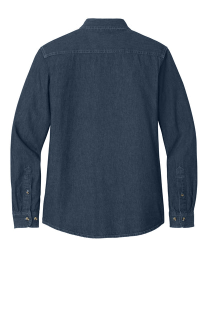 Port & Co Women's Long Sleeve Value Denim Shirt.  LSP10