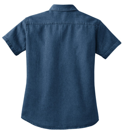 Port & Co Women's Short Sleeve Value Denim Shirt.  LSP11