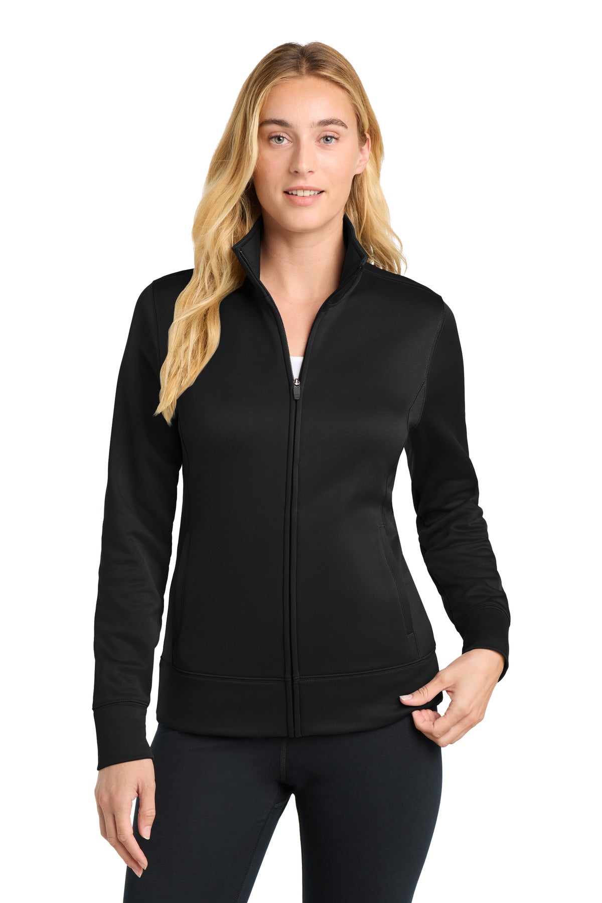 Sport-Tek Women's Sport-Wick Fleece Full-Zip Jacket.  LST241