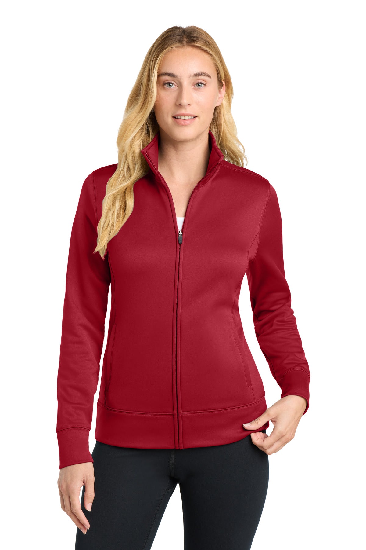 Sport-Tek Women's Sport-Wick Fleece Full-Zip Jacket.  LST241