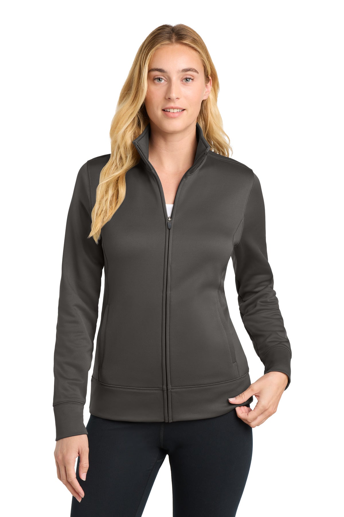 Sport-Tek Women's Sport-Wick Fleece Full-Zip Jacket.  LST241