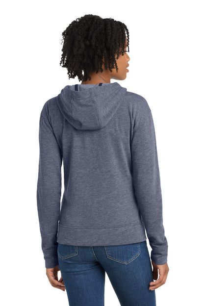 Sport-Tek  Women's PosiCharge  Tri-Blend Wicking Fleece Full-Zip Hooded Jacket LST293