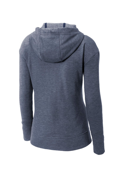 Sport-Tek  Women's PosiCharge  Tri-Blend Wicking Fleece Full-Zip Hooded Jacket LST293