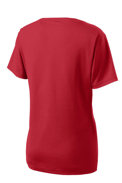 Sport-Tek Women's PosiCharge RacerMesh V-Neck Tee. LST340