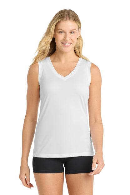 Sport-Tek Women's Sleeveless PosiCharge Competitor V-Neck Tee. LST352