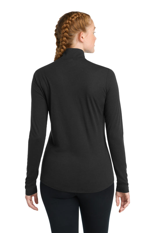 Sport-Tek  Women's PosiCharge  Tri-Blend Wicking 1/4-Zip Pullover. LST407