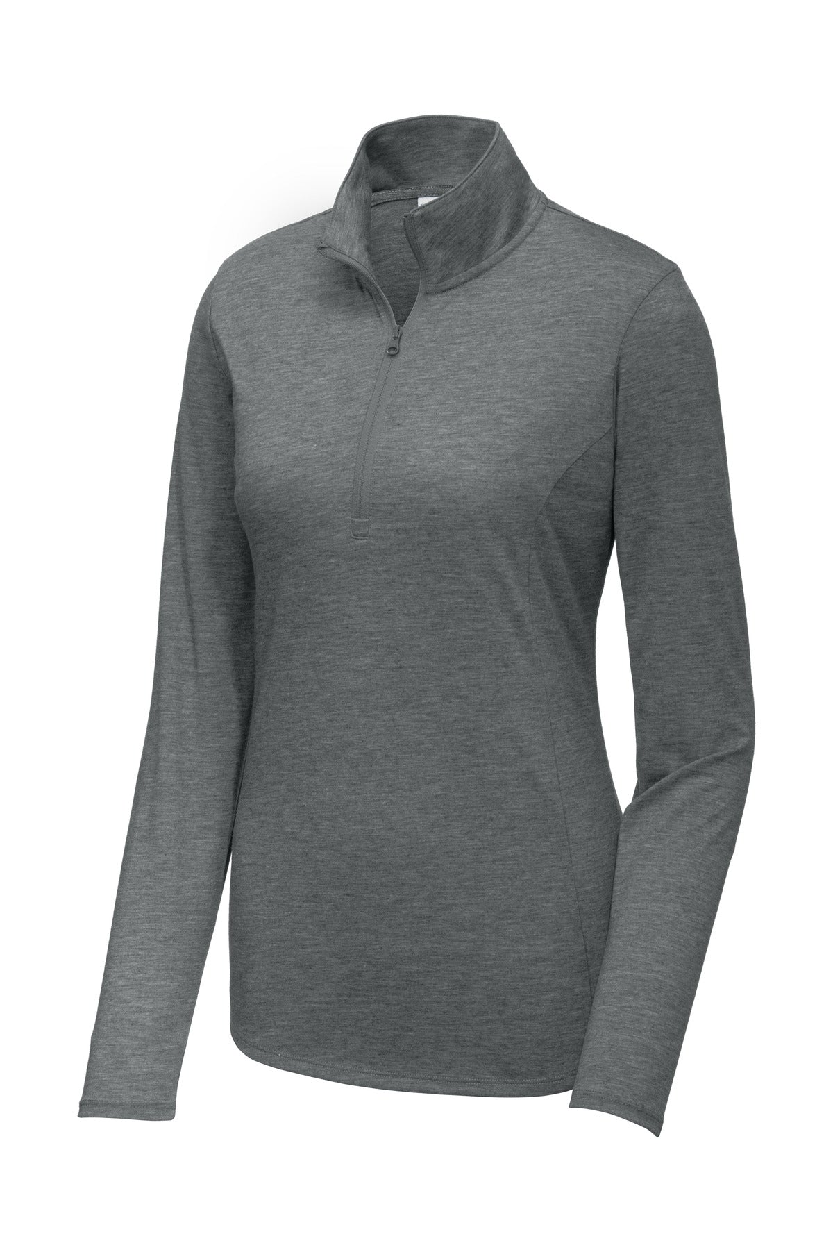 Sport-Tek  Women's PosiCharge  Tri-Blend Wicking 1/4-Zip Pullover. LST407