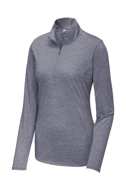 Sport-Tek  Women's PosiCharge  Tri-Blend Wicking 1/4-Zip Pullover. LST407
