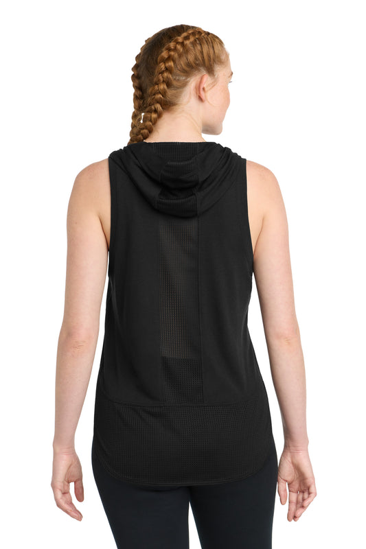 Sport-Tek  Women's PosiCharge  Tri-Blend Wicking Draft Hoodie Tank. LST410