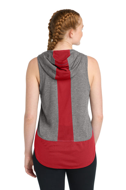 Sport-Tek  Women's PosiCharge  Tri-Blend Wicking Draft Hoodie Tank. LST410